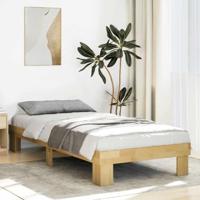 vidaXL Bedframe zonder matras 100x200 cm massief hout eiken, slaapkamer meubels, bedbodem, eenpersoonsbed, bed, bedstee, houten bed