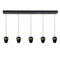 Hanglamp Kobe zwart 5 lichts