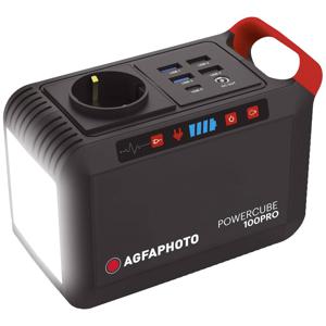 AgfaPhoto PPS100Pro Powerstation Li-ion Zwart, Rood Zonder laadregelaar