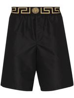 Versace short de bain à détail Greca - Noir