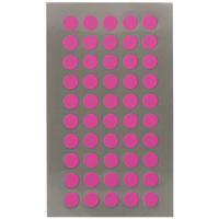 Hobby stickers - 600x stuks - D8 mm - neon roze ronde stickers - Kantoor stickers - Scrapbook