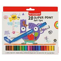 Bruynzeel Viltstiften Super Point 20st 5+