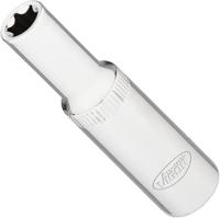 ViGOR T-steeksleutelinzetstuk lang 3/8 inch V7014-10 (10 mm) vierkante aandrijving, E-profiel, sleutelbreedte E10, 63 mm lengte