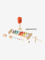 Set van 4 FSC® houten muziekinstrumenten rood - thumbnail