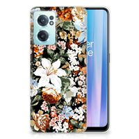 TPU Case voor OnePlus Nord CE 2 5G Dark Flowers - thumbnail