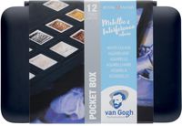 Van Gogh aquarelverf, pocketbox met 12 napjes, metallic- en interference kleuren - thumbnail