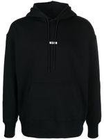 MSGM hoodie à lien de resserrage - Noir - thumbnail