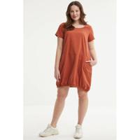 Zizzi jurk JEASY roodbruin