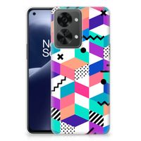 OnePlus Nord 2T TPU Hoesje Blokken Kleurrijk