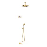 Regendouche set electronisch Tres Shower Technology Classic | Inbouw | Thermostaatkraan | 3-weg | Vintage | 24k Goud glans - thumbnail