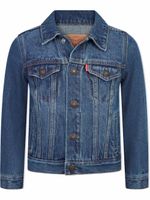 Levi's Kids veste en jean à effet délavé - Bleu