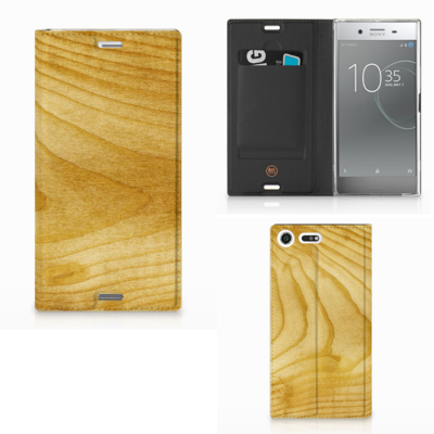 Sony Xperia XZ Premium Book Wallet Case Licht Hout