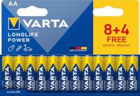 VARTA Longlife Power, Alkalinebatterij, AAA, Micro, LR03, 1,5V, 10+2-pack