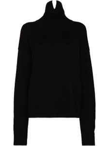 Jil Sander pull à col montant - Noir