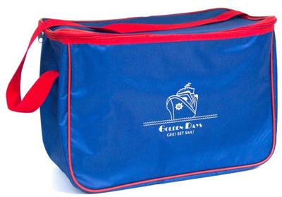 Gerimport koeltas 40 x 28 cm 24 liter polyester blauw/rood Gerimport koeltas 40 x 28 cm 24 liter polyester blauw/rood
