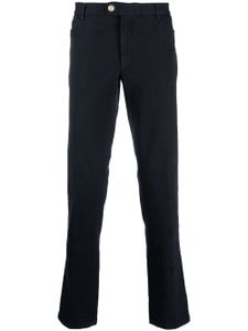 Philipp Plein pantalon droit à broderies - Bleu