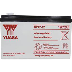 Yuasa NP12-12 NP1212 Loodaccu 12 V 12 Ah Loodvlies (AGM) (b x h x d) 151 x 98 x 98 mm Kabelschoen 6.35 mm Onderhoudsvrij, VDS-certificering