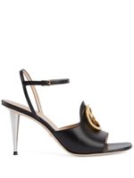 Gucci Gucci Blondie leather sandals - Noir - thumbnail