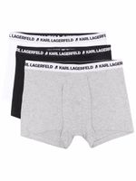 Karl Lagerfeld lot de trois boxers à bande logo - Gris