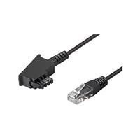 Goobay 51233 routerkabel, aansluitkabel voor DSL / ADSL / VDSL, TAE-F-stekker op RJ45-stekker (8P2C), zwart, 3m, 3 meter