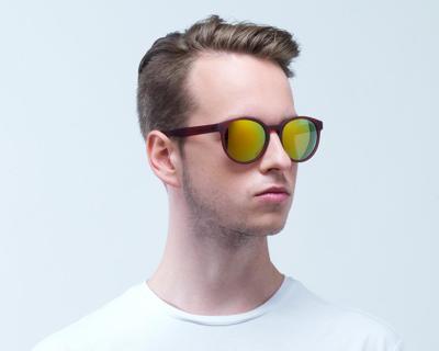 Spect Eyewear zonnebril Lace panto transparant rood/geel