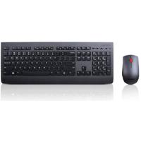 Lenovo Professional Combo Set met toetsenbord en muis Radiografisch Multimediatoetsen, Spatwaterdicht QWERTY, Engels Zwart