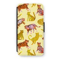 Cute Tigers and Leopards: iPhone 7 Flip Hoesje