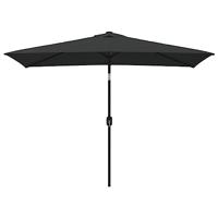 vidaXL Tuinparasol met metalen paal 300x200 cm zwart