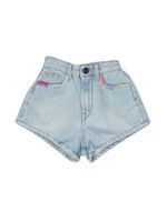 Palm Angels Kids short en jean à patch logo - Bleu