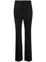 Saint Laurent pantalon de tailleur à taille haute - Noir