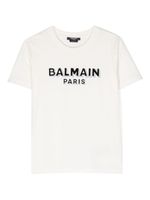 Balmain Kids t-shirt en coton à logo imprimé - Blanc - thumbnail