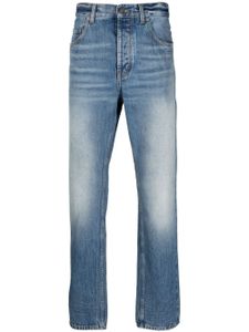 Saint Laurent jean droit à taille mi-haute - Bleu