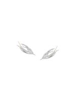 Shaun Leane boucles d'oreilles "White Feather" en argent sterling et diamants - Métallisé