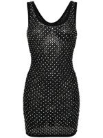 David Koma Mini-jurk verfraaid met kristallen - Zwart