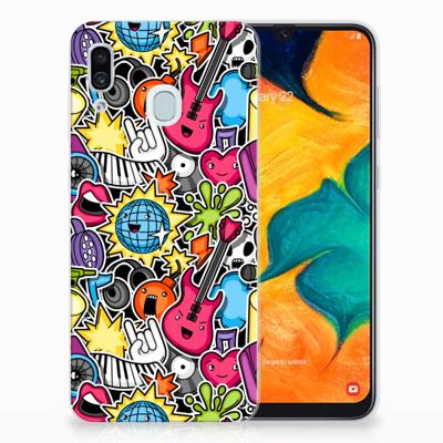 Samsung Galaxy A30 Silicone Back Cover Punk Rock Samsung Galaxy A30 Silicone Back Cover Punk Rock