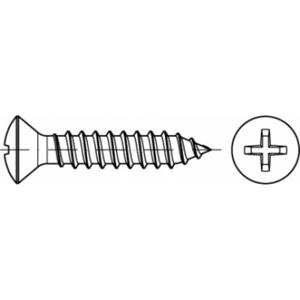 TOOLCRAFT TO-5378352 Bolverzonken plaatschroeven 32 mm Kruiskop Phillips DIN 7983 RVS A2 100 stuk(s)