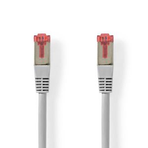 CAT6-kabel | RJ45 Male | RJ45 Male | SF/UTP | 30.0 m | Rond | PVC | Grijs | Label