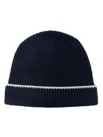 Eleventy ribbed-knit cashmere beanie - Bleu