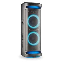 NGS Wild Space 3 - Draagbare luidspreker, compatibel met Bluetooth-technologie, True Wireless Stereo, subwoofer + dubbele tweeters, Micro SD/USB/AUX IN, wielen, zwart