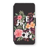 Hello in flowers: iPhone 8 Flip Hoesje - thumbnail