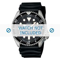 Horlogeband Seiko 7S26-0020 / SKX007K1 / 4FY8JZ / 4D41JZ Rubber Zwart 22mm - thumbnail