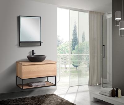 B-Stone Talent badkamermeubel 90cm zonder kraangat eiken B-Stone Talent badkamermeubel 90cm zonder kraangat eiken