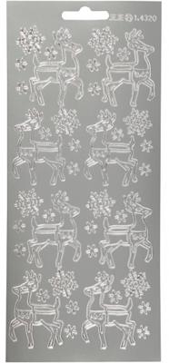 Creotime foliestickers rendier 1 stickervel zilver Creotime foliestickers rendier 1 stickervel zilver