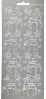 Creotime foliestickers rendier 1 stickervel zilver