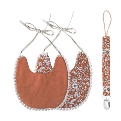 That's Mine - Double-Sided Bib With Pacifier - Terracotta (DB161)