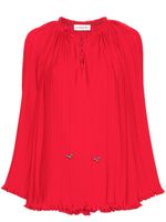 Lanvin blouse à design froncé - Rouge