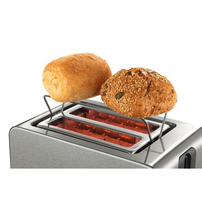 Bosch Haushalt TAT7S25 Broodrooster Met geïntegreerde broodopzet RVS, Zwart