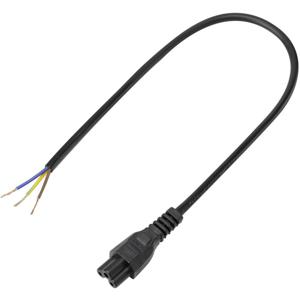 TRU COMPONENTS Netaansluitkabel [Apparaatbus C5 - Open kabeleinde] Totaal aantal polen: 2 + PE Zwart 0.50 m 1 stuk(s)