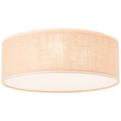Brilliant Plafondlamp Aniela 38 cm wit/naturel, metaal/textiel, 2 x A60, E27, 40 W