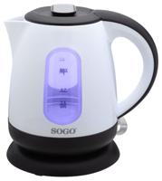 SOGO Human Technology Waterkoker Snoerloos, Oververhittingsbeveiliging Zwart-wit - thumbnail